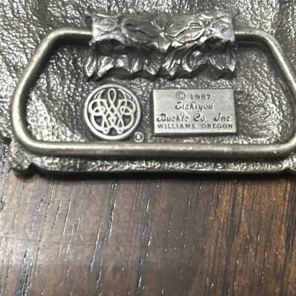 1987 Limited Edition Charles Russell Bronco to Breakfast Belt Buckle #5451